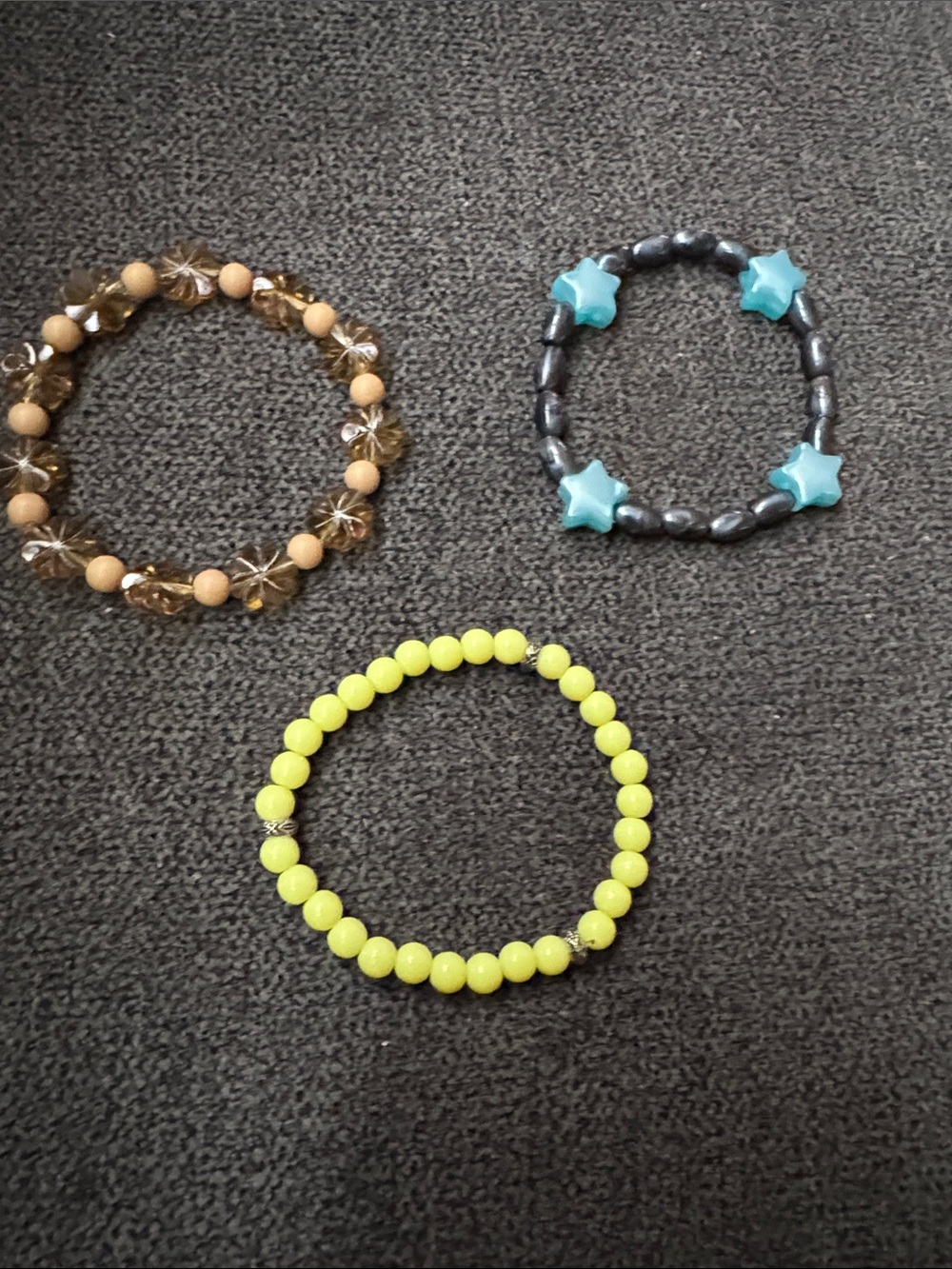 Handmade girls braclets set of 3